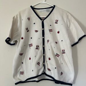 Vintage Croft & Barrow Short Sleeve Cardigan